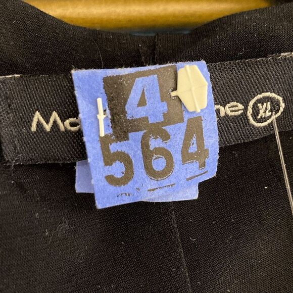 Matti Mamane XL Black Tunic Dress Tulip Hem Art To Wear Lagenlook Jersey Fits 1X - Picture 5 of 9